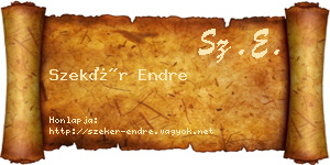 Szekér Endre névjegykártya