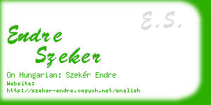 endre szeker business card